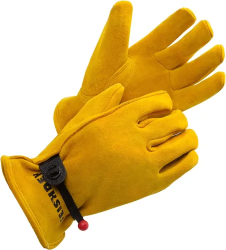 Vista 8 de Guantes de trabajo de jardinería de cuero para niños, guantes de seguridad, diseño reflectante transpirable, para niños para jardinería y exteriores