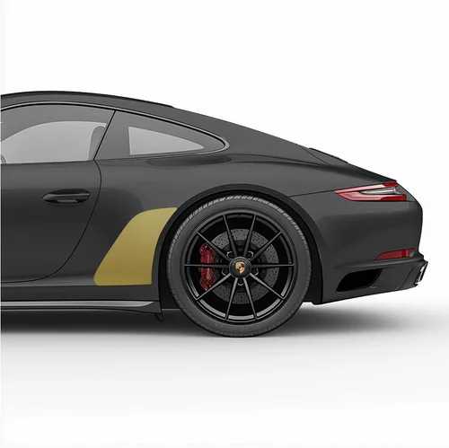 Vista 5 de Adhesivos de vinilo para guardabarros laterales con chip de roca lateral compatibles con Porsche 911 996 997 991 992 (991, azul)