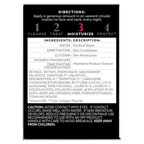 Vista 14 de Olay Crema de noche de retinol para mujeres, hidratante facial antienvejecimiento, sin fragancia, no grasa, antiarrugas, líneas finas suaves