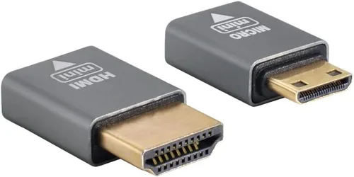 Vista 7 de xiwai 2 unids/set compatible micro HDMI hembra a mini macho y HDMI 1.4 adaptador macho 4K @60hz