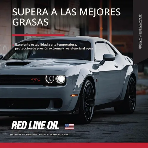 Vista 5 de Red Line 80401 Cartucho de grasa sintética CV-2 de alto rendimiento con moly rojo, tarro de 14 onzas