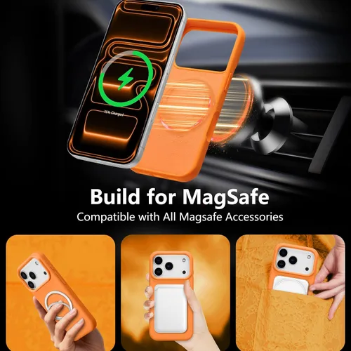 Vista 661 de Funda magnética de silicona para iPhone 13 Pro, color blanco antiguo [Compatible con Magsafe] [Forro de microfibra suave antiarañazos], funda
