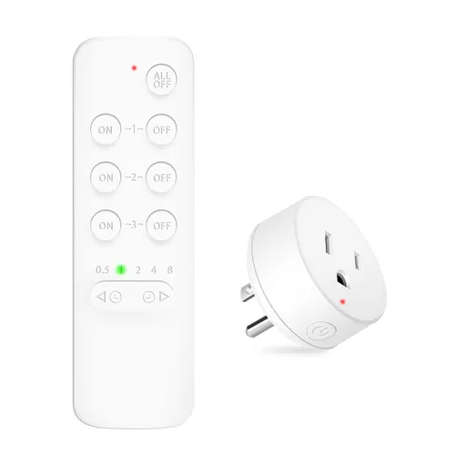 Vista 40 de NineLeaf - Enchufe de salida de control remoto, interruptor de luz de encendido y apagado inalámbrico desmontable 500FT Light Plug Decorator