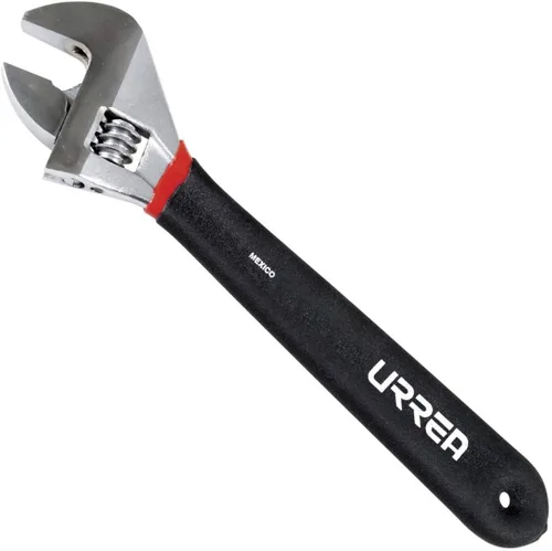Vista 3 de URREA Llave ajustable – Herramienta de grado profesional de 4 pulgadas con capacidad extra ancha y acabado de fosfato negro - 704S
