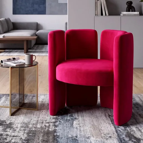 Vista 10 de Chairus Silla decorativa moderna, silla de lectura única de barril