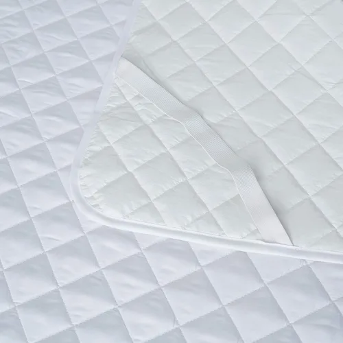 Vista 5 de Elif Protector de colchón de tamaño individual, impermeable, acolchado con correas elásticas para niños, suave y cómodo, transpirable, sin vinilo