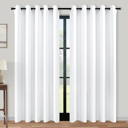 Vista 139 de KOUFALL Cortinas de Baño Aqua para Ventana, Juego de 2 Paneles Decoración Costera Cortinas Cortas Opacas para Ventana Pequeña de Cocina Puerta