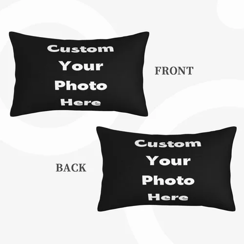 Vista 6 de Funda de almohada personalizada con nombre y imagen, texto, funda de almohada personalizada para dormitorio, sala de estar, oficina, sofá, 14 x 20