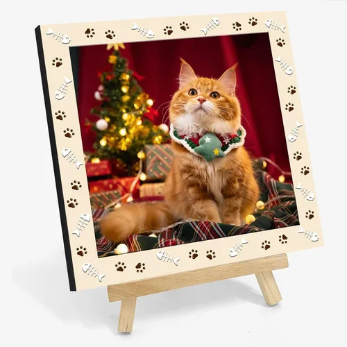 Vista 8 de Marco de fotos de perro personalizado con caballete, regalo conmemorativo personalizado para mascotas para amantes de las mascotas, retrato