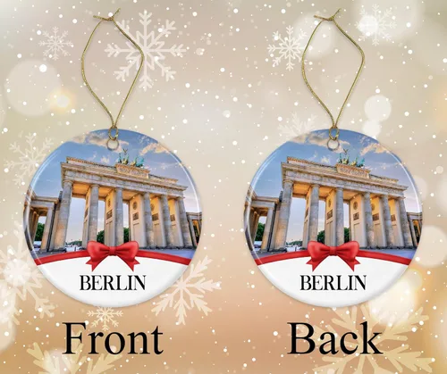 Vista 2 de Berlin - Adorno de Navidad, adornos de Navidad, colección de recuerdos de viaje, regalo para la familia, adorno de árbol de Navidad, viajes por