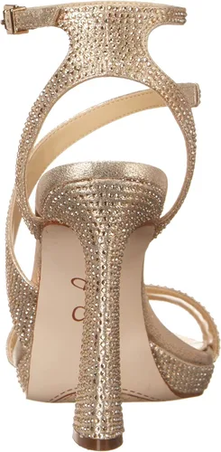 Vista 3 de Jessica Simpson Correa de tobillo metálica con diamantes de imitación para mujer