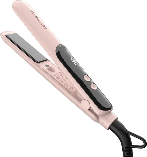 Vista 10 de ANNLARY Mini plancha de pelo, plancha plana pequeña portátil para viajes Negro obsidiana