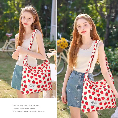 Vista 29 de Bolsa de lona con diseño de bolsillo externo, aspecto elegante, correa de hombro ajustable