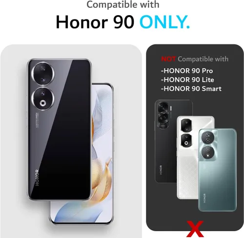 Vista 2 de TUDIA DualShield Grip - Funda protectora compatible con Honor 90, de doble capa, a prueba de golpes, delgada, de grado militar, antideslizante, Azul