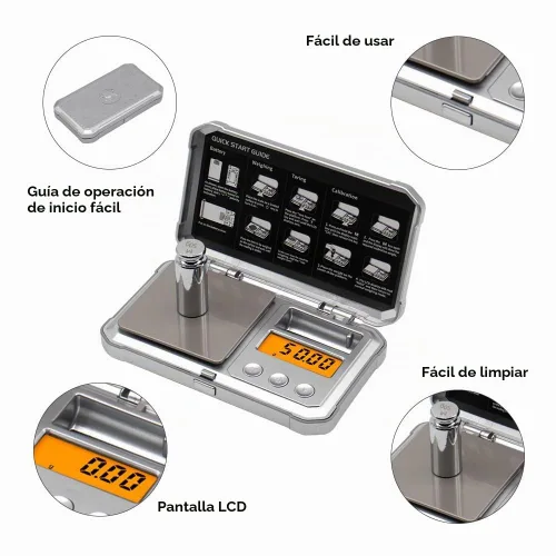 Vista 2 de UNIWEIGH Báscula de gramo, 10.58 oz/0.0004 oz de alta precisión punk