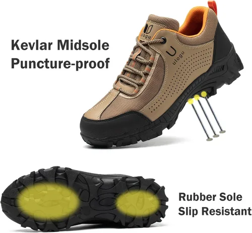 Vista 3 de ulogu Steel Toe Tennis Shoes for Men Women Lightweight Breathable Durable Work Shoes Comfortable Composite Safety Footwear Industrial Construction