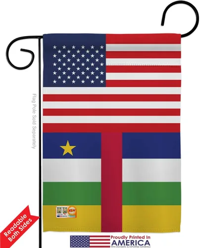 Vista 4 de Central African Republic US Friendship Garden House Flags Set Regional USA American Alliance World Country Particular Area Small Decorative Gift