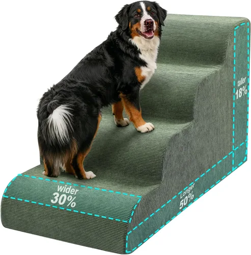 Vista 11 de Escaleras para perros pequeños, rampa de 3 escalones para sofá cama Beige