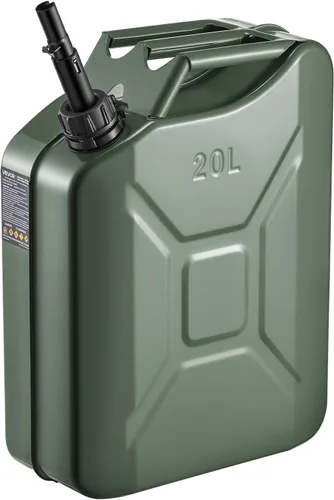 Vista 14 de VEVOR Recipiente de combustible de metal, 5.3 galones, bidón de combustible con boquilla y mango cómodo, caudal máximo de 6 l/min, tanque de gas