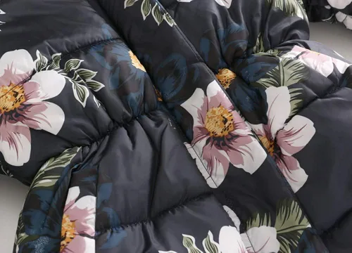 Vista 7 de Chaqueta cálida para bebés y niñas de 2 a 7 años con capucha gruesa y resistente al viento