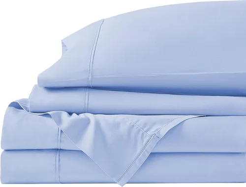 Vista 18 de Juego de cama de 5 piezas, 100% algodón egipcio de 600 hilos, fundas de almohada y sábana bajera con bolsillo extra profundo, ropa de cama suave