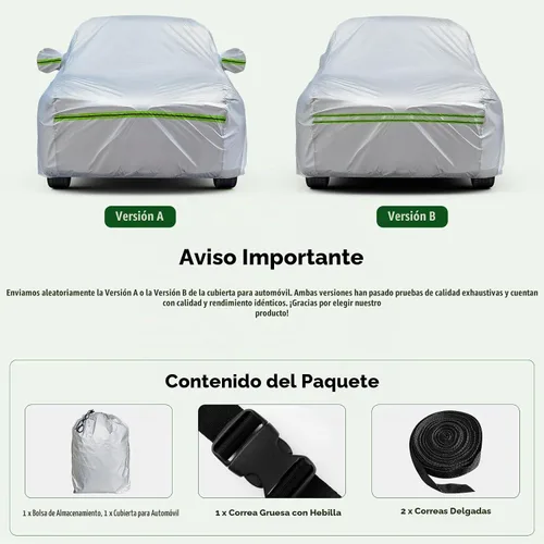 Vista 9 de AUQDD Funda de automóvil sedán de 6 capas de alta calidad, impermeable, para todo tipo de clima, resistente a la intemperie, protección solar UV