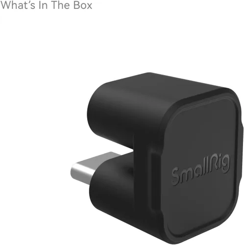 Vista 7 de SMALLRIG Adaptador de señal de audio tipo C a tipo C para iPhone 15 Pro Series Video Cage, por lo que es conveniente el uso del micrófono al