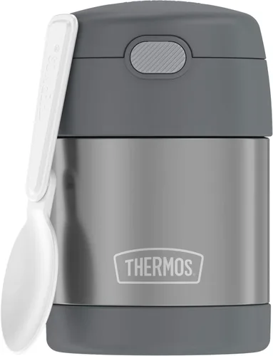 Vista 5 de THERMOS FUNTAINER - Botella de 12 onzas, gris y Funtainer - Frasco de 10 onzas para alimentos, color gris