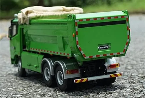 Vista 4 de FOTON Foton Auman GTL camión volquete GTL camión verde 1/36 DIECAST modelo preconstruido