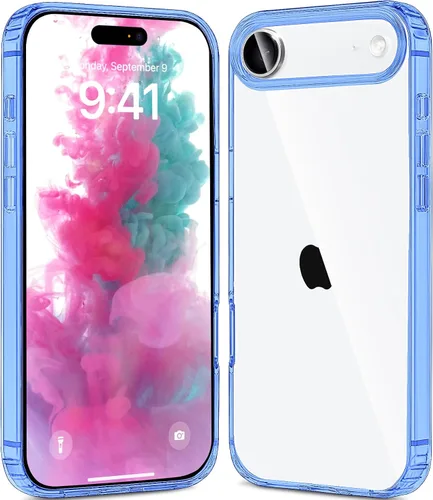 Vista 45 de JJGoo - Funda compatible con iPhone 17 Pro, funda transparente a prueba de golpes, funda protectora delgada con parte trasera de policarbonato duro