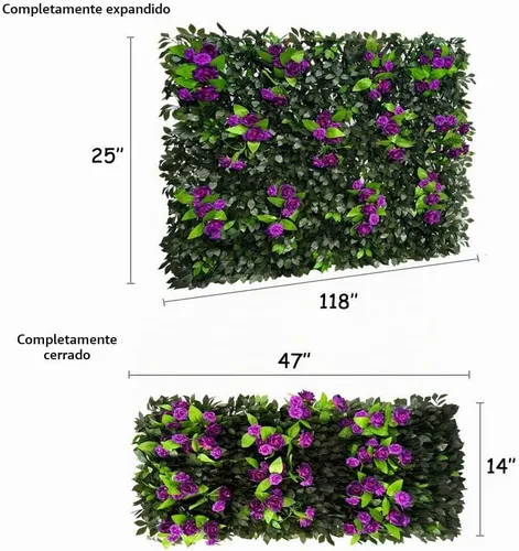 Vista 4 de Sumery Pantalla de Privacidad de Valla Expandible para Balcón Patio Exterior, Panel Decorativo de Cercado de Hiedra Artificial, Setos Artificiales