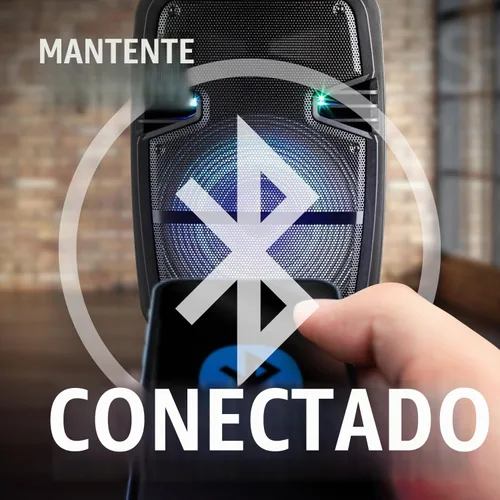 Vista 6 de QFX PBX-616SM - Altavoz recargable Bluetooth de 15 pulgadas con luces LED