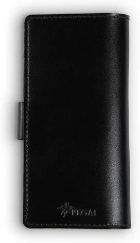 Vista 18 de PEGAI Handmade Minimalist Design Checkbook Cover 100% Distressed Full Grain Horse Leather Checkbook Wallet Business Checkbook Binder Clark