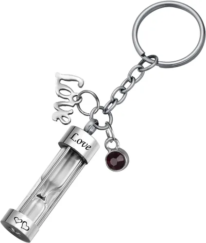 Vista 37 de Llavero de reloj de arena para cenizas, colgante de urna conmemorativa, recuerdo de cremación, joyería para tía, Aunt