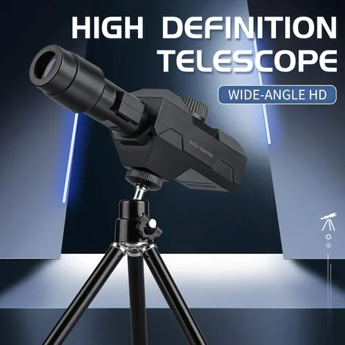 Vista 2 de Cámara telescópica 2 en 1 con zoom de 70x, conexión para tableta de smartphone, HD 2MP, detección de movimiento