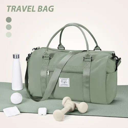 Vista 2 de Bolsa de gimnasio para hombres con compartimento para zapatos y bolsillo húmedo, mochila deportiva para natación, yoga, bolsa de viaje impermeable