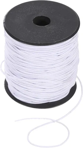 Vista 12 de uxcell Cordón elástico de 0.039 pulgadas para hacer joyas, collares, pulseras, cuentas, 109 yardas, color negro