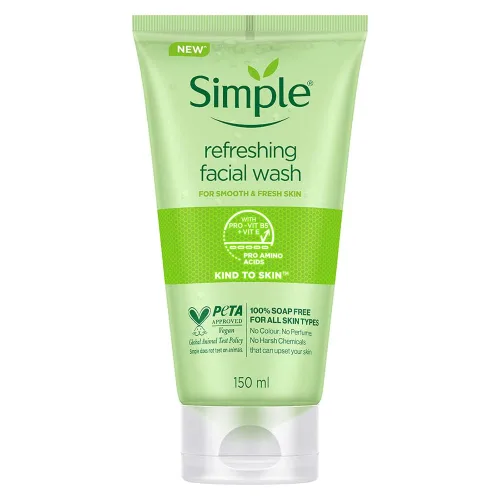 Vista 2 de Simple refrescante gel facial lavado 5.1 fl oz 5.1 oz (paquete de 2) (2)