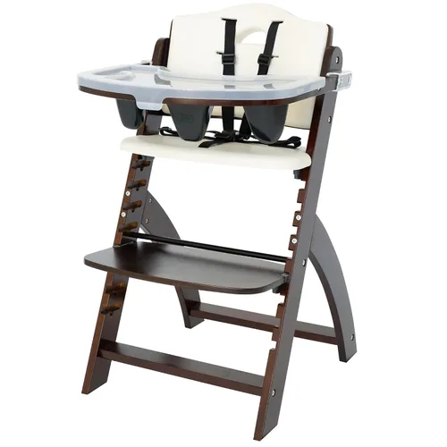 Vista 8 de Silla alta de madera con bandeja, de Abiie Beyond La solución de asiento perfecta para tu hijo como silla alta para comedor
