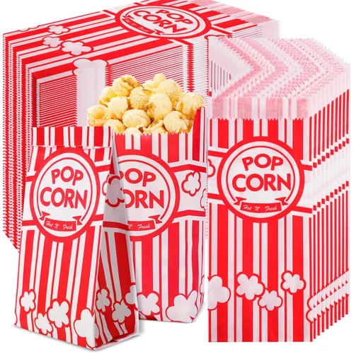 Vista 7 de VOISEN Bolsas de papel para palomitas de maíz, paquete de 400 bolsas de palomitas de maíz de 1 oz, porciones individuales, bolsa de maíz a granel