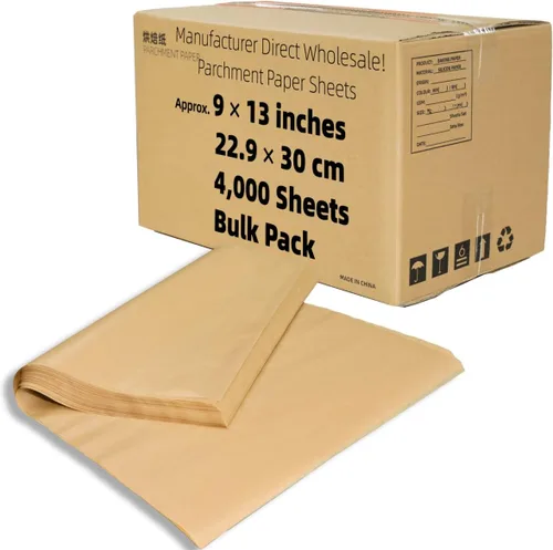 Vista 33 de Cuadrados de papel pergamino pequeños comerciales de 4 x 4 pulgadas (43,200 hojas), sin blanquear, antiadherentes, precortados, para envoltorios