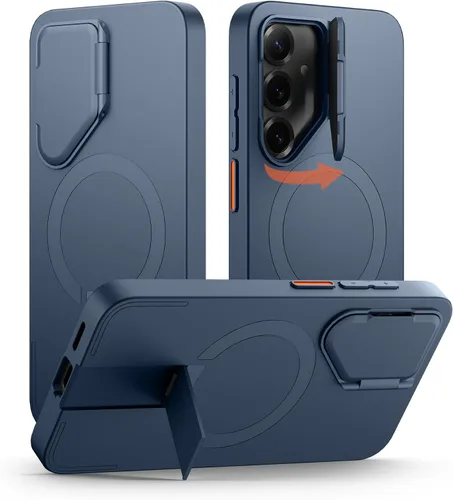 Vista 49 de SURITCH Funda para teléfono Samsung Galaxy S26 Plus, cubierta protectora magnética con cubierta de cámara y soporte de metal ajustable para Galaxy