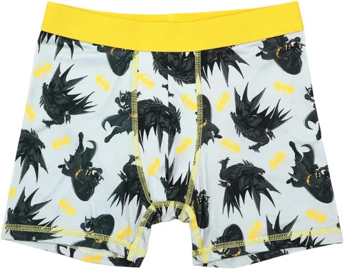 Vista 4 de Bioworld DC Comics Batman Boxers Bat Logo Paquete de 5 calzoncillos para niños