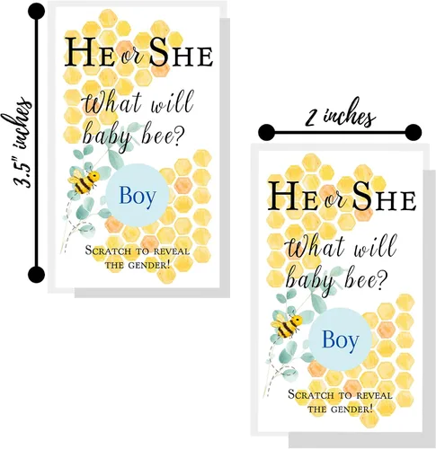 Vista 3 de Boutique Marketing LLC It's A Boy Gender Reveal Tarjetas para raspar Fiesta de revelación de género Juegos de revelación de género con temática