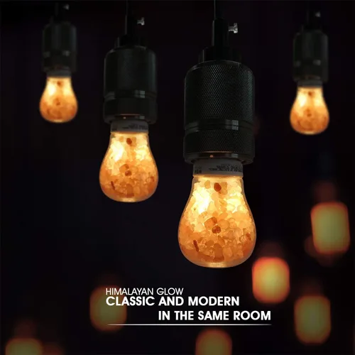 Vista 4 de WBM Smart Bombilla LED E26 de 7 W, bombilla de sal del Himalaya, 30000 horas de vida útil, bombilla LED regulable (paquete de 2)