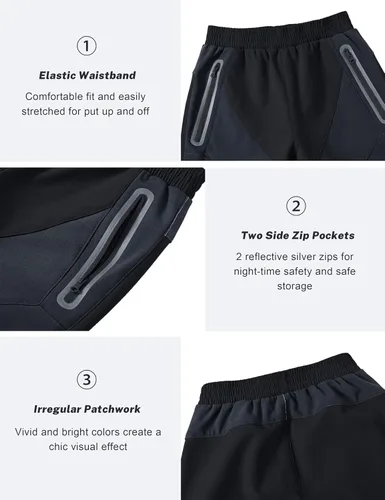 Vista 5 de MoFiz Pantalones de esquí de nieve impermeables para niños, pantalones de snowboard de forro polar cálido para niñas, cintura elástica, pantalones