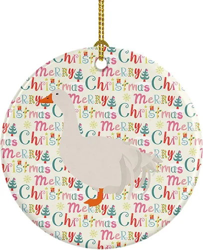 Vista 56 de Caroline's Treasures Adorno de cerámica de avestruz común para árbol de Navidad, decoración colgante para el hogar, Navidad, vacaciones, fiesta