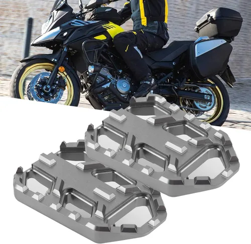 Vista 4 de Estriberas para motocicleta, reposapiés, reposapiés, reposapiés, reposapiés ancho, compatible con FordL650 DL1000 VSTROM 650XT/1000XT (TAI)