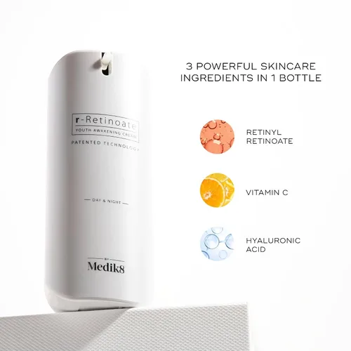 Vista 4 de Medik8 R-Retinoate Day & Night - Suero de vitamina A hidratante intensivo, curación, relleno de la piel, reduce líneas finas, arrugas y otros signos