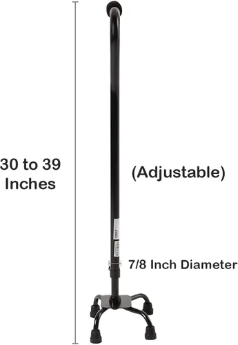 Vista 5 de McKesson Steel Small Base Quad Cane 30 to 39" Height